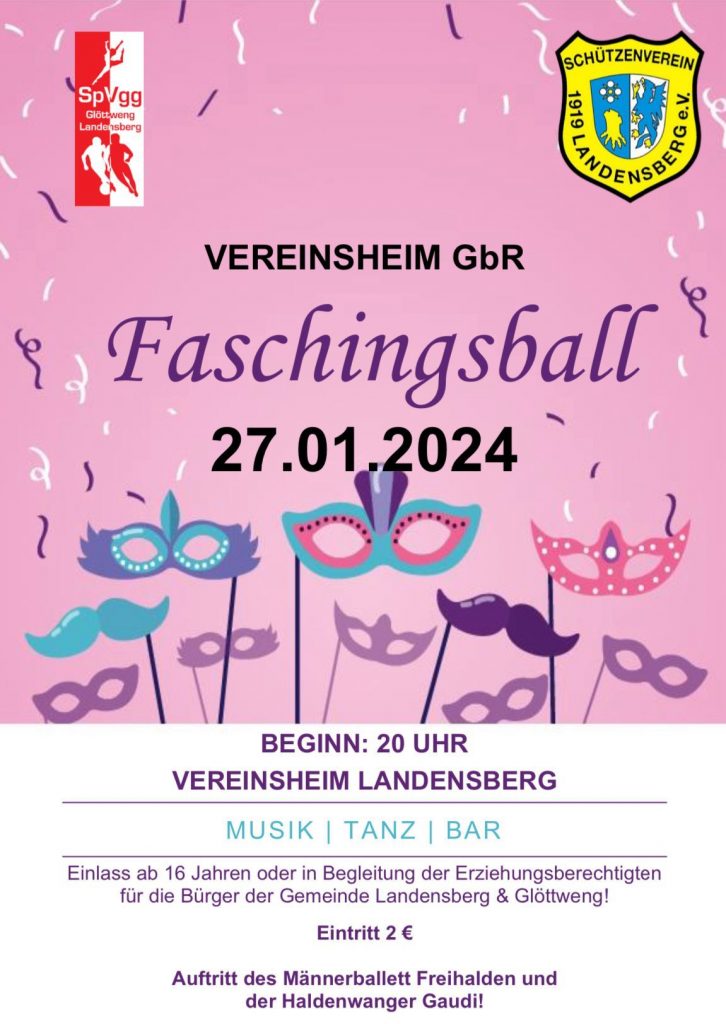 Flyer Faschingsball 2024